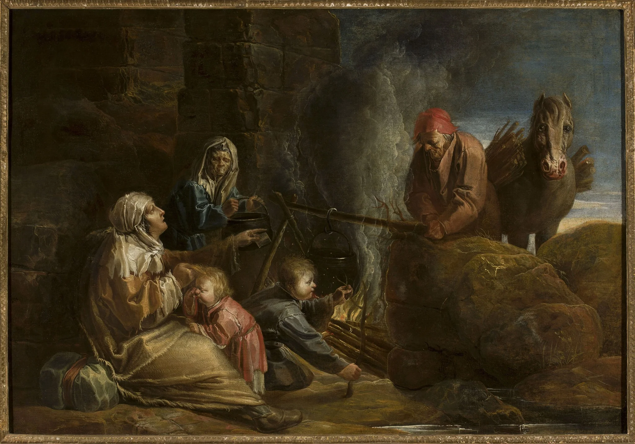 Gypsy camp, detail