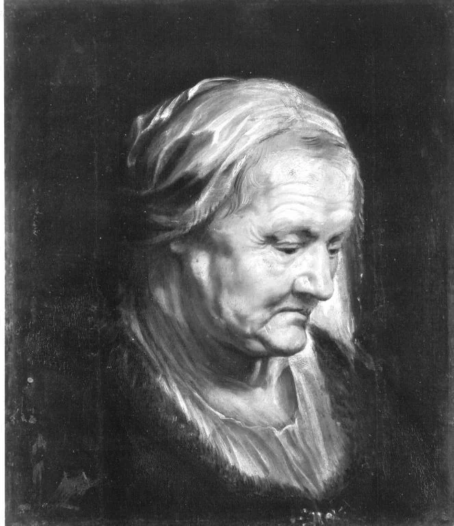 Kopfstudie einer alten Frau (Kopie nach), detail