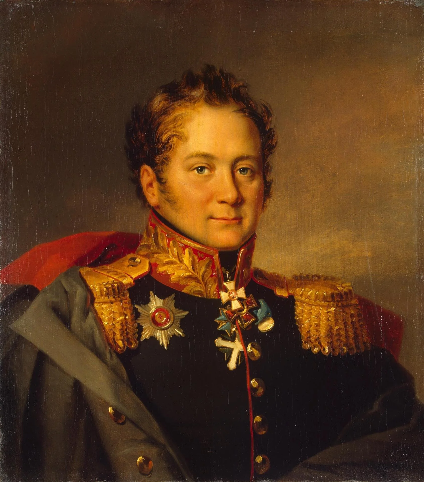 Portrait of Alexander A. Pisarev (1780-1848), detail