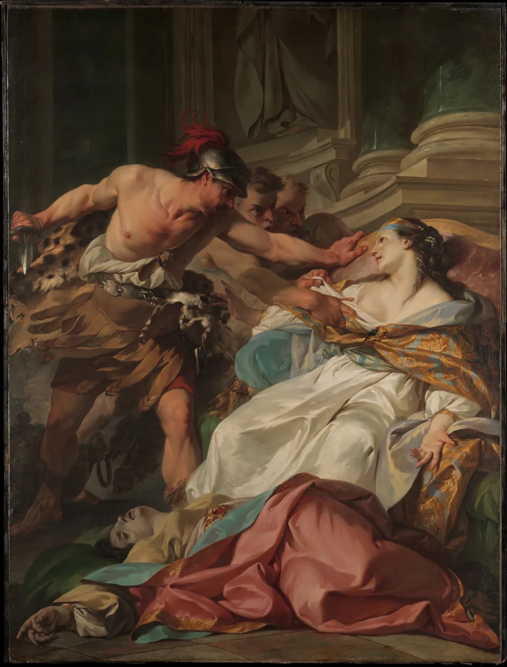 The Death of Harmonia, by Jean-Baptiste Marie Pierre, oil, 1740