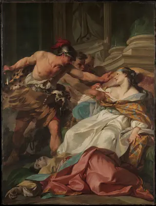 The Death of Harmonia, by Jean-Baptiste Marie Pierre, oil, 1740