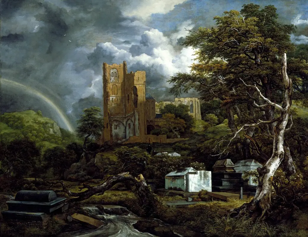 The Jewish Cemetery, by Jacob van Ruisdael, oil, 1650