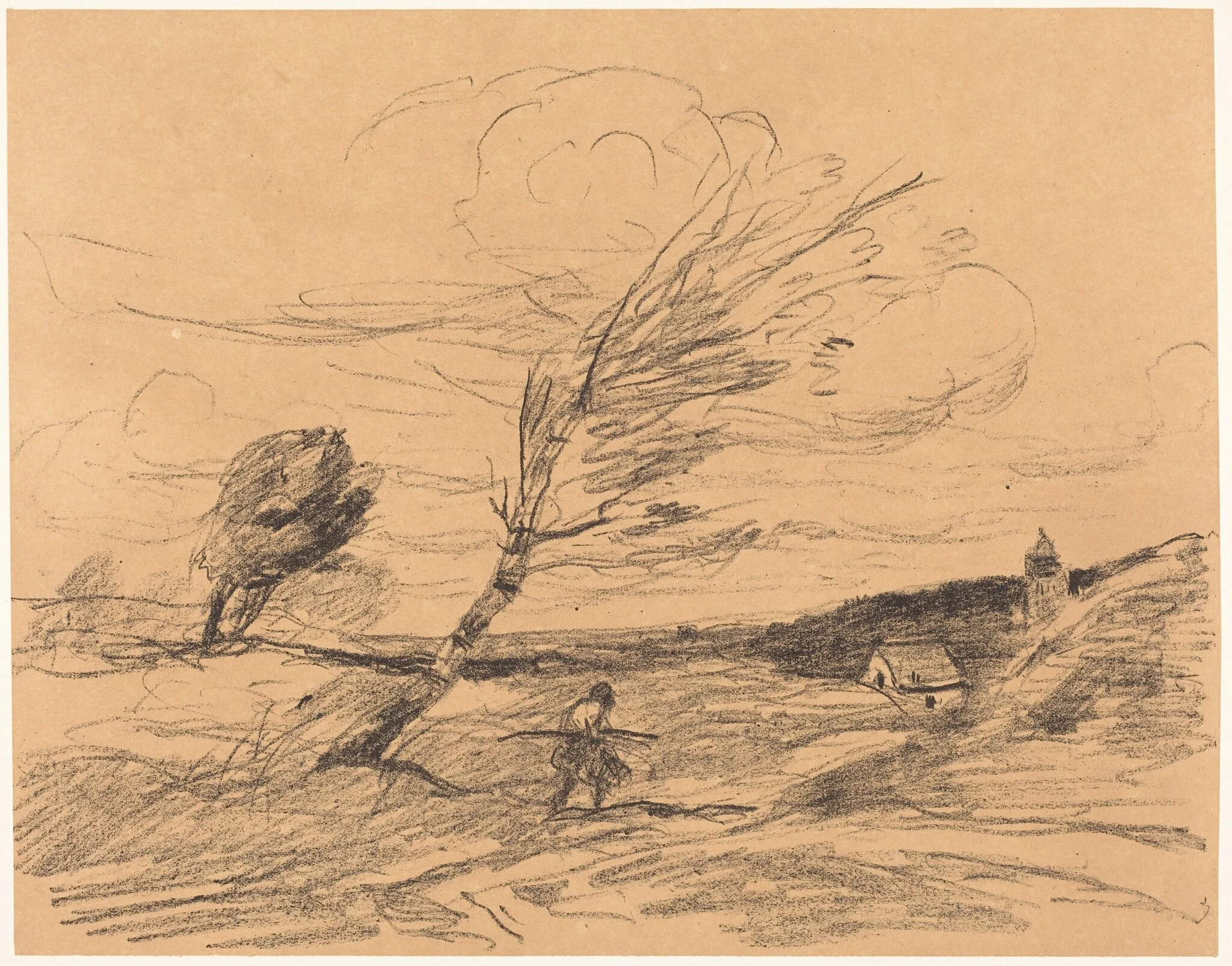 The Gust of Wind (Le Coup de vent), detail