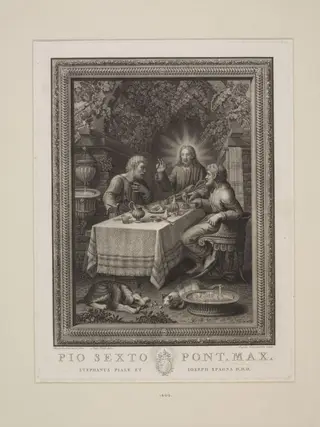 Christ and his disciples at Emmaus, by Angelo Campanella, 1850