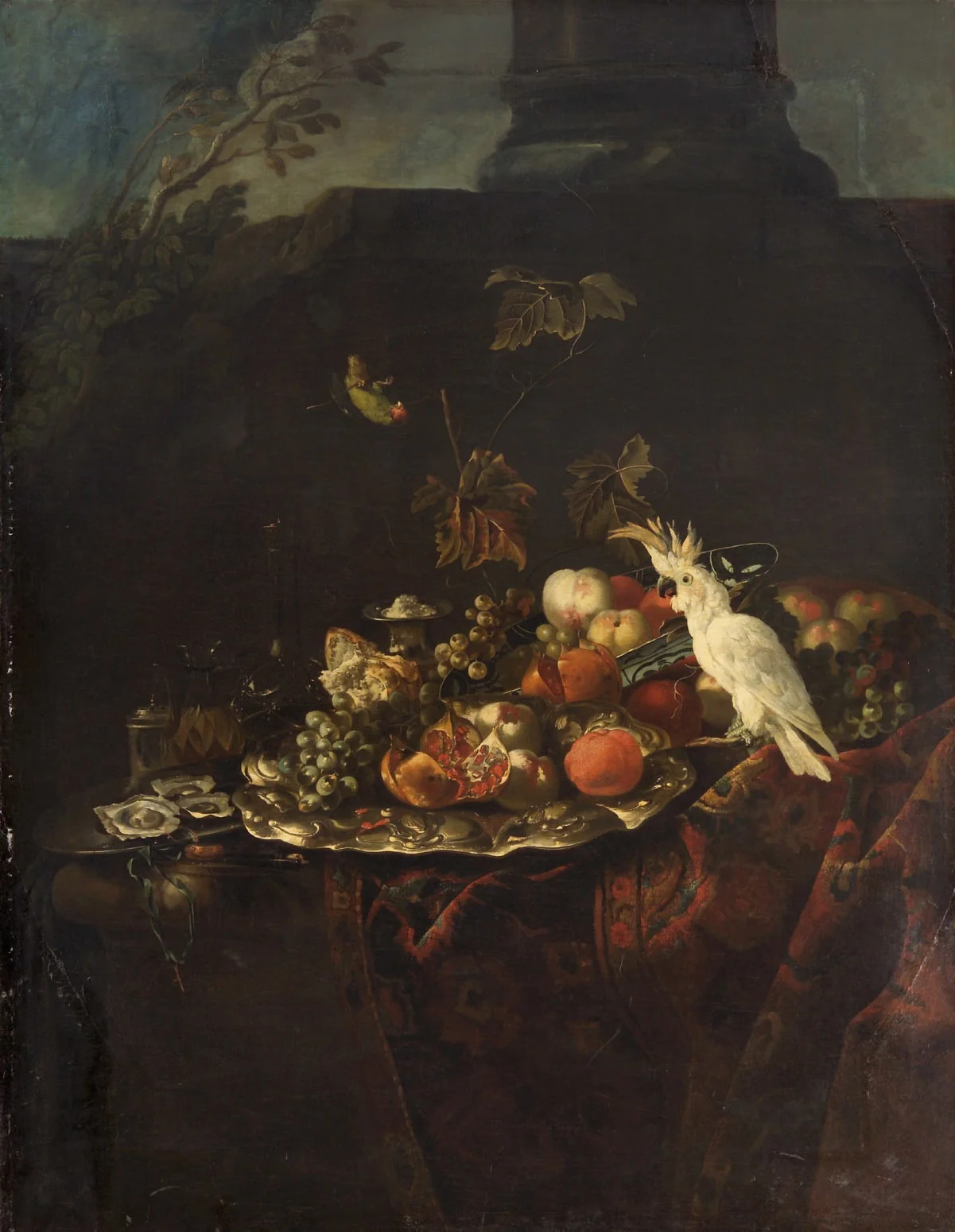 Stilleben mit Kakadu, detail