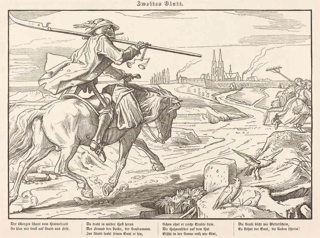 Auch ein Todtentanz II, by Alfred Rethel, ink, 1849