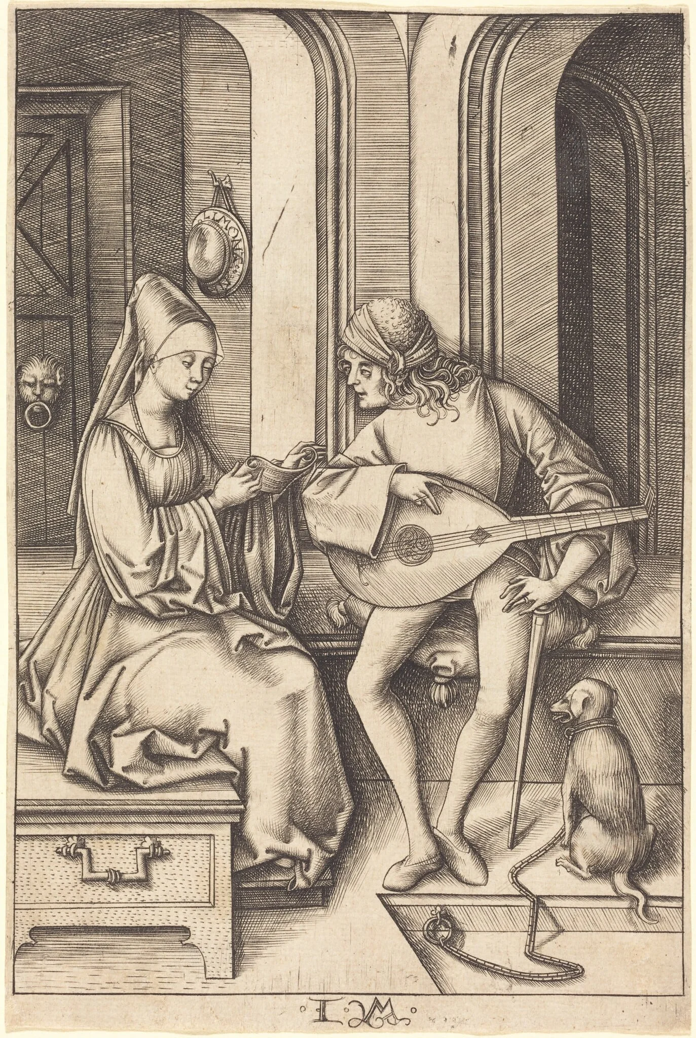 The Lute Player and the Singer, detail