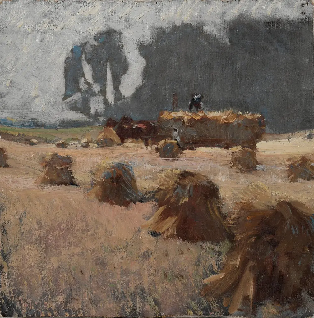Harvest Time, by Henry Keller, oil, 1903