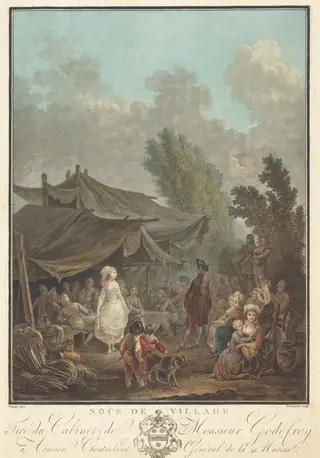 Noce de Village (Village Wedding), by Charles-Melchior Descourtis, ink, 1785