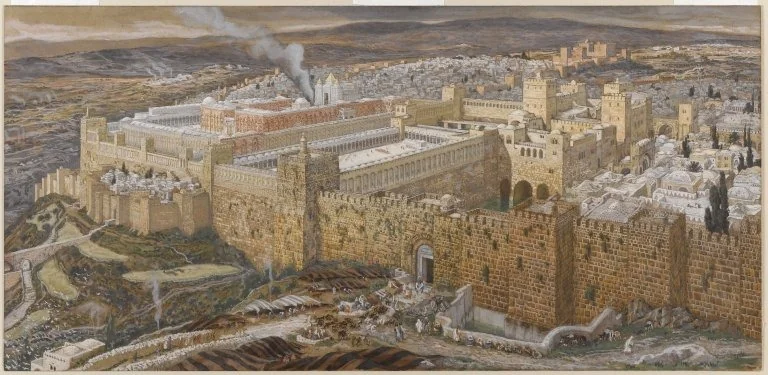 Reconstruction of Jerusalem and the Temple of Herod, detail