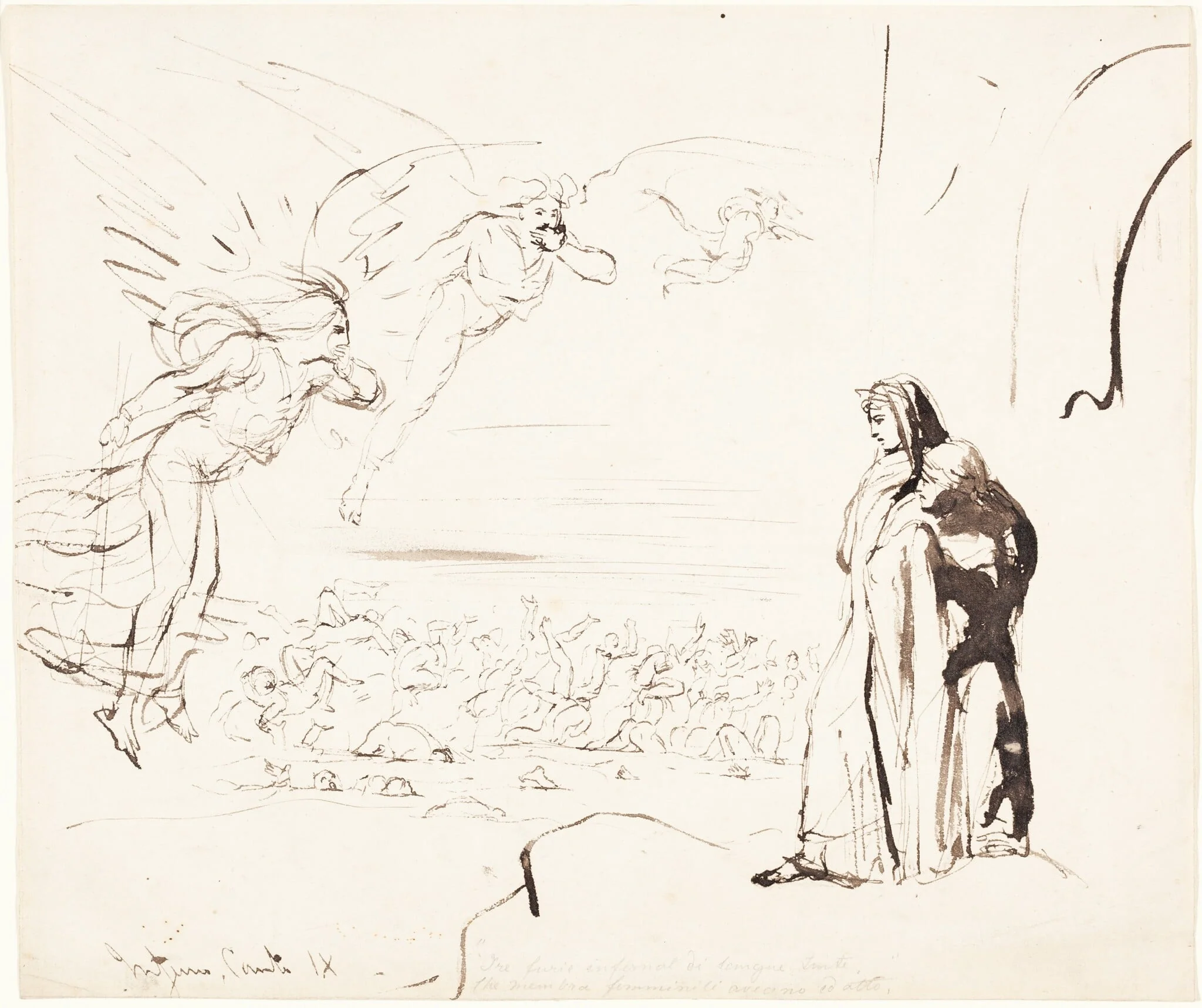 Scene from the Inferno (canto IX), detail