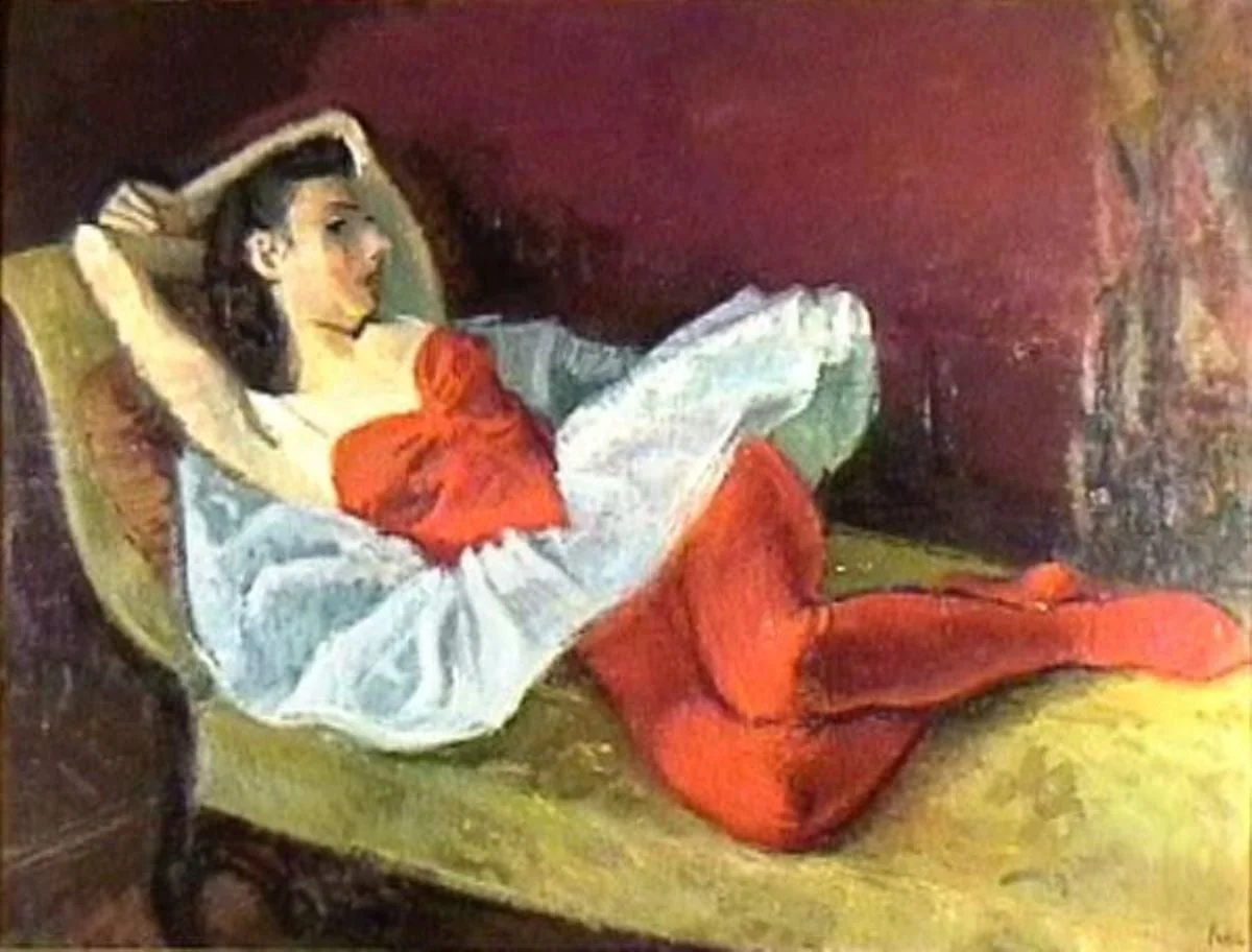 Baletistă culcată, detail