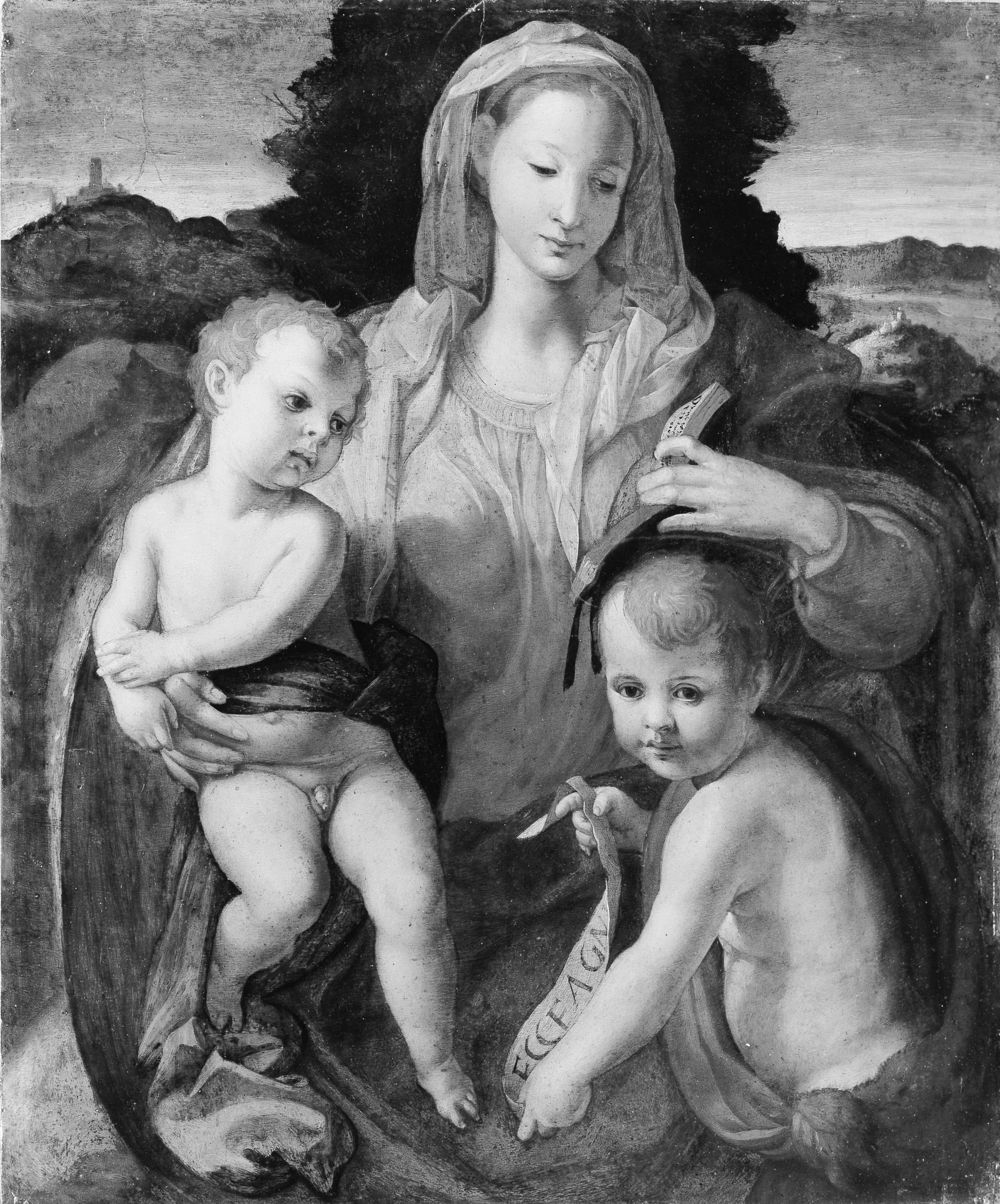 Madonna and Child with the Young Saint John the Baptist, detail
