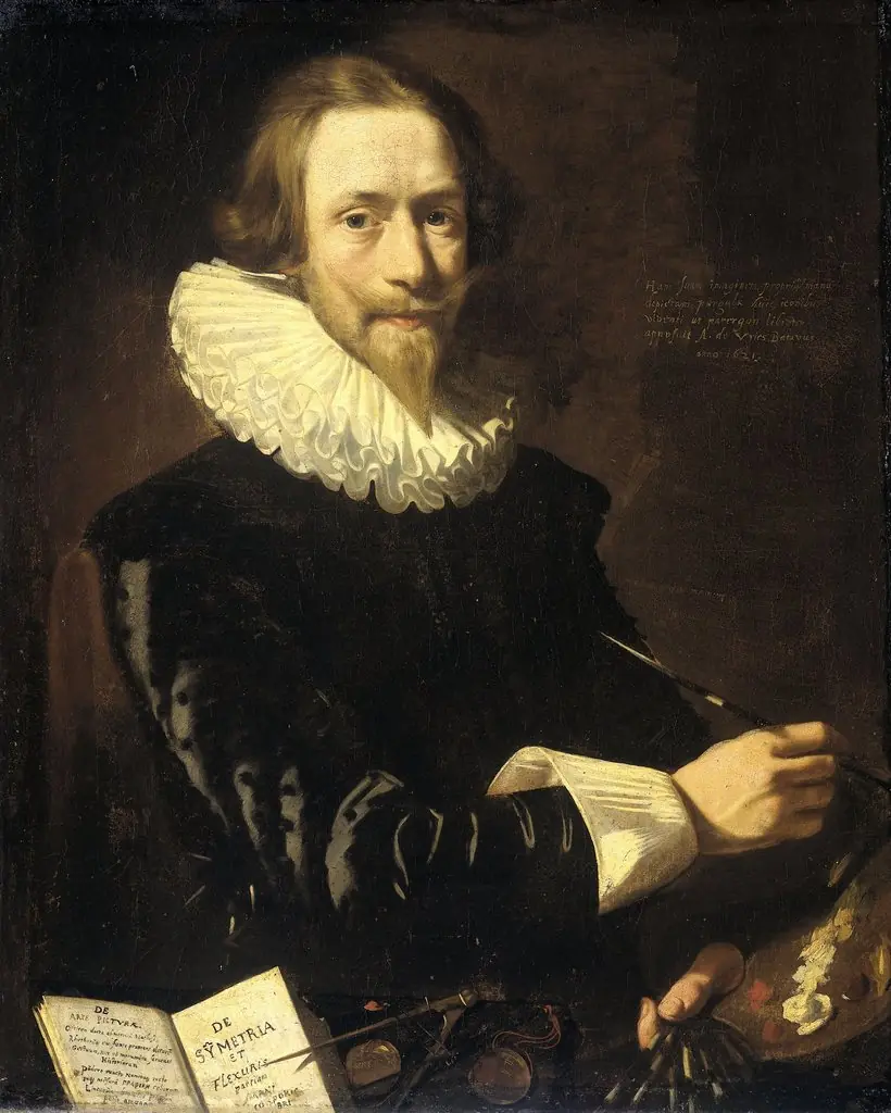 Self-portrait, by Abraham de Vries, oil, 1621