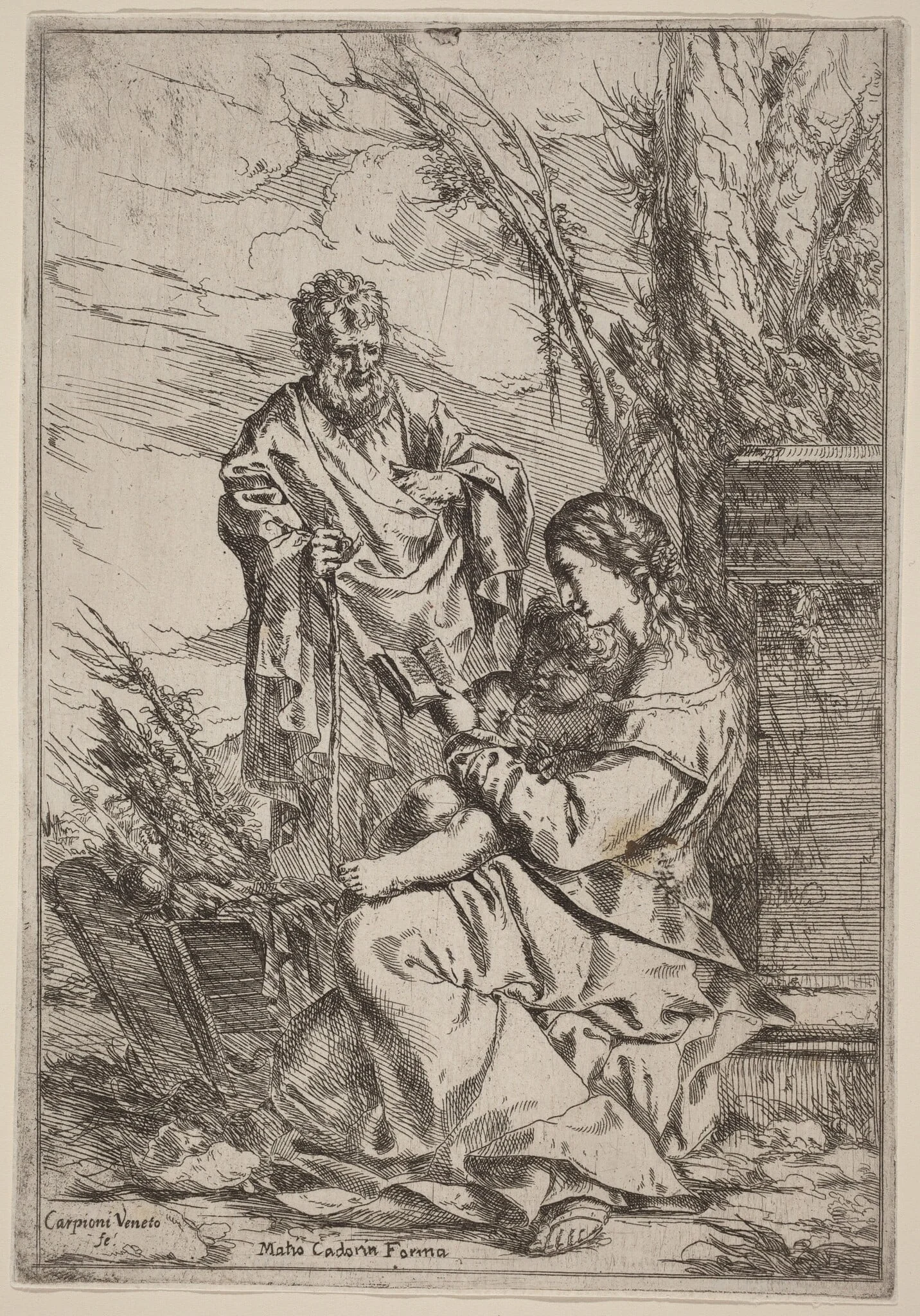 Holy Family with the Virgin Reading, detail