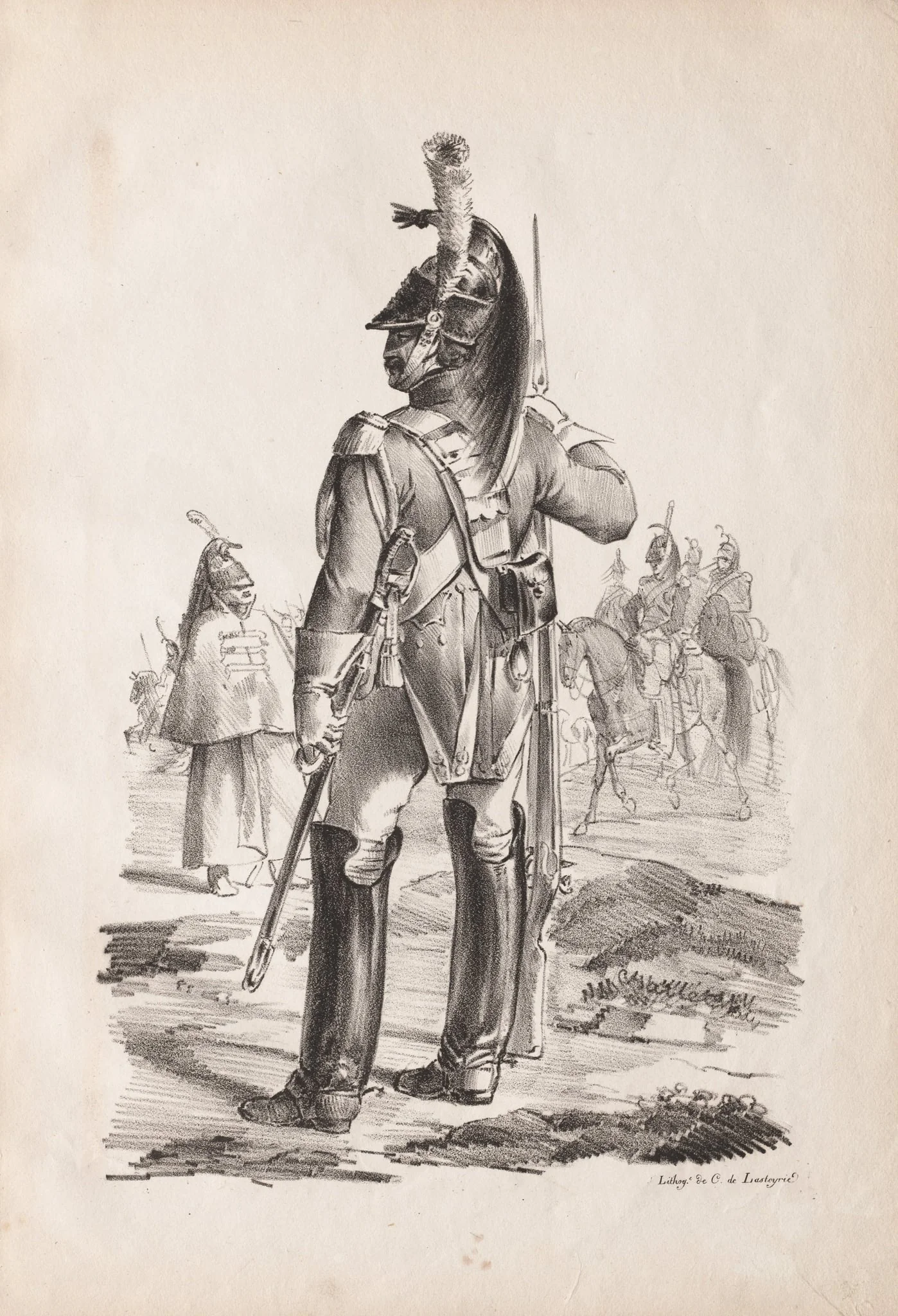 Military Costumes: Grenadier of the Royal Guard, detail