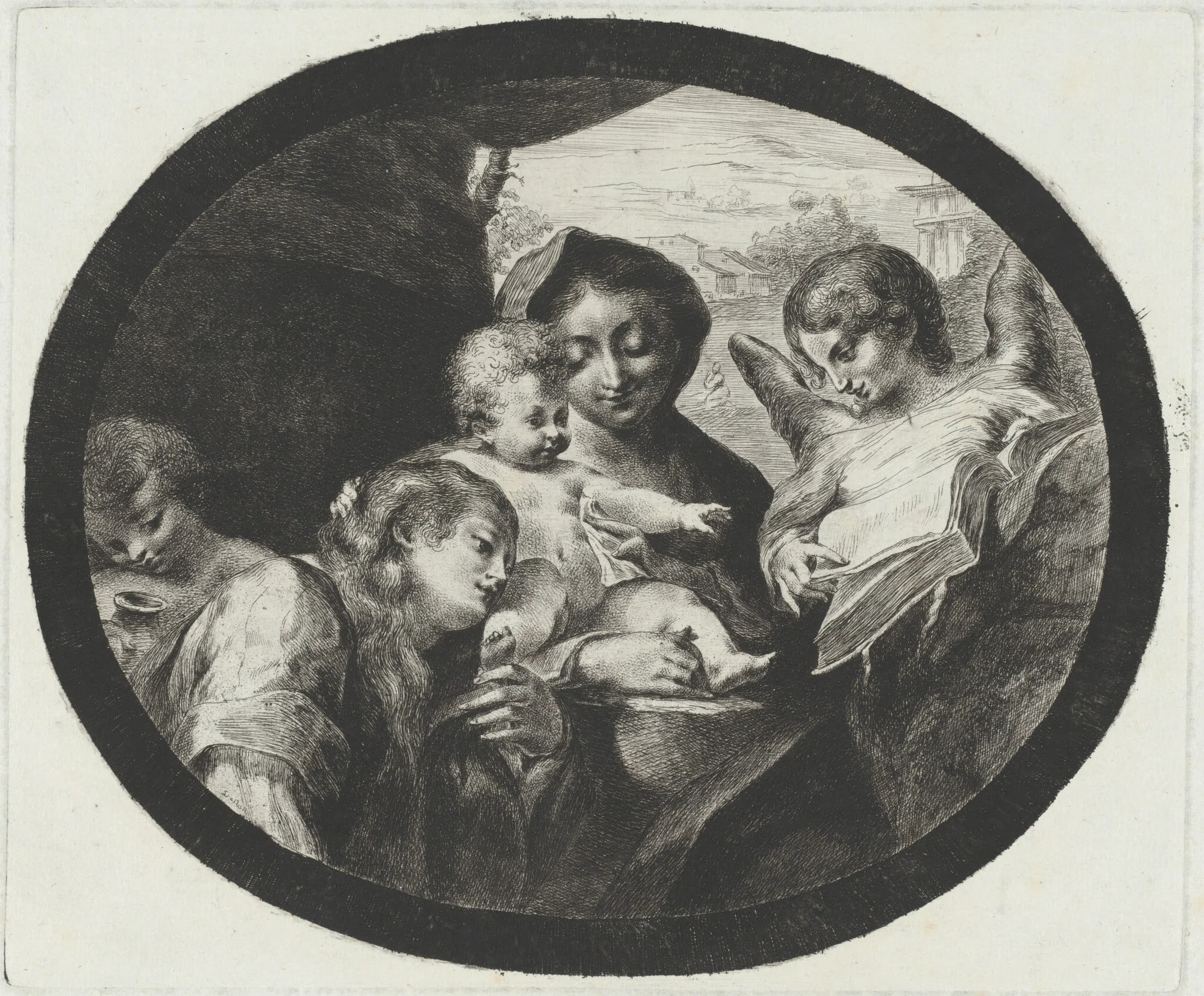 The Virgin and Child with Angels, detail