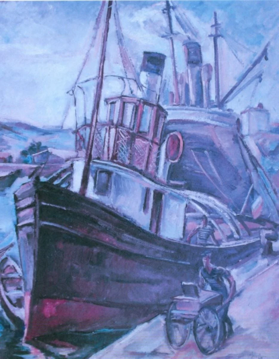 Muncă în port, detail