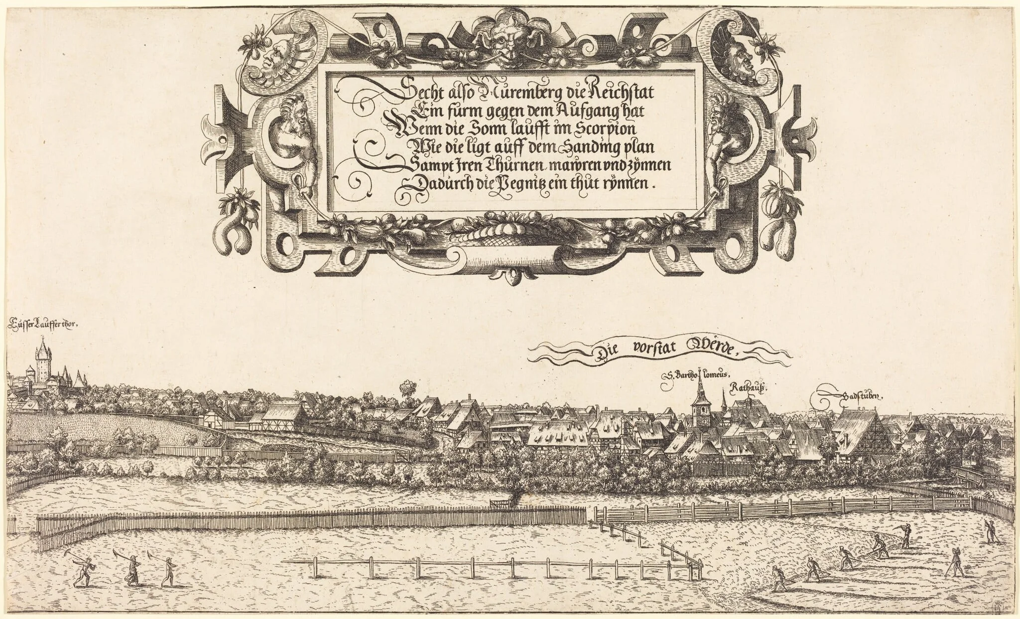 View of Nuremberg from the East [right section], detail