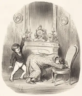 A l'instar d'Henri IV, by Honoré Daumier, ink, 1852