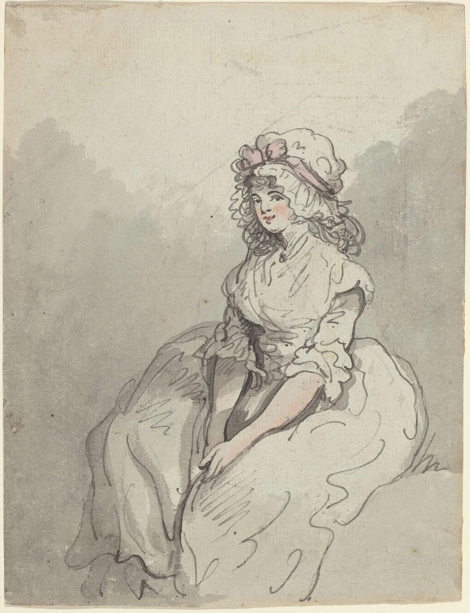 A Young English Beauty, detail