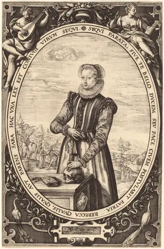 Josina Hamels, by Hendrick Goltzius, ink, 1580