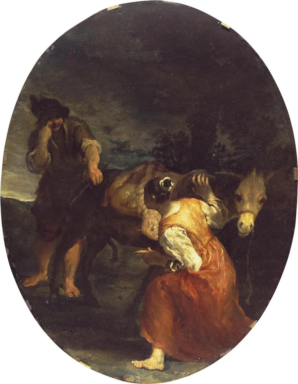 Genre Scene: Shepherd and Shepherdess, by Giuseppe Maria Crespi, unspecified, 1730