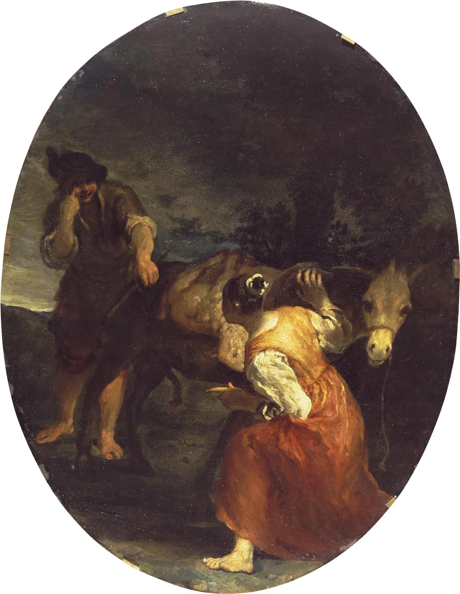 Genre Scene: Shepherd and Shepherdess, detail
