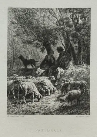 Pastorale, by Charles-Émile Jacque, 1864