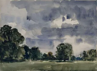 Haresfoot Park, near Berkhampstead in Hertfordshire, by Philip Wilson Steer, watercolor, 1915