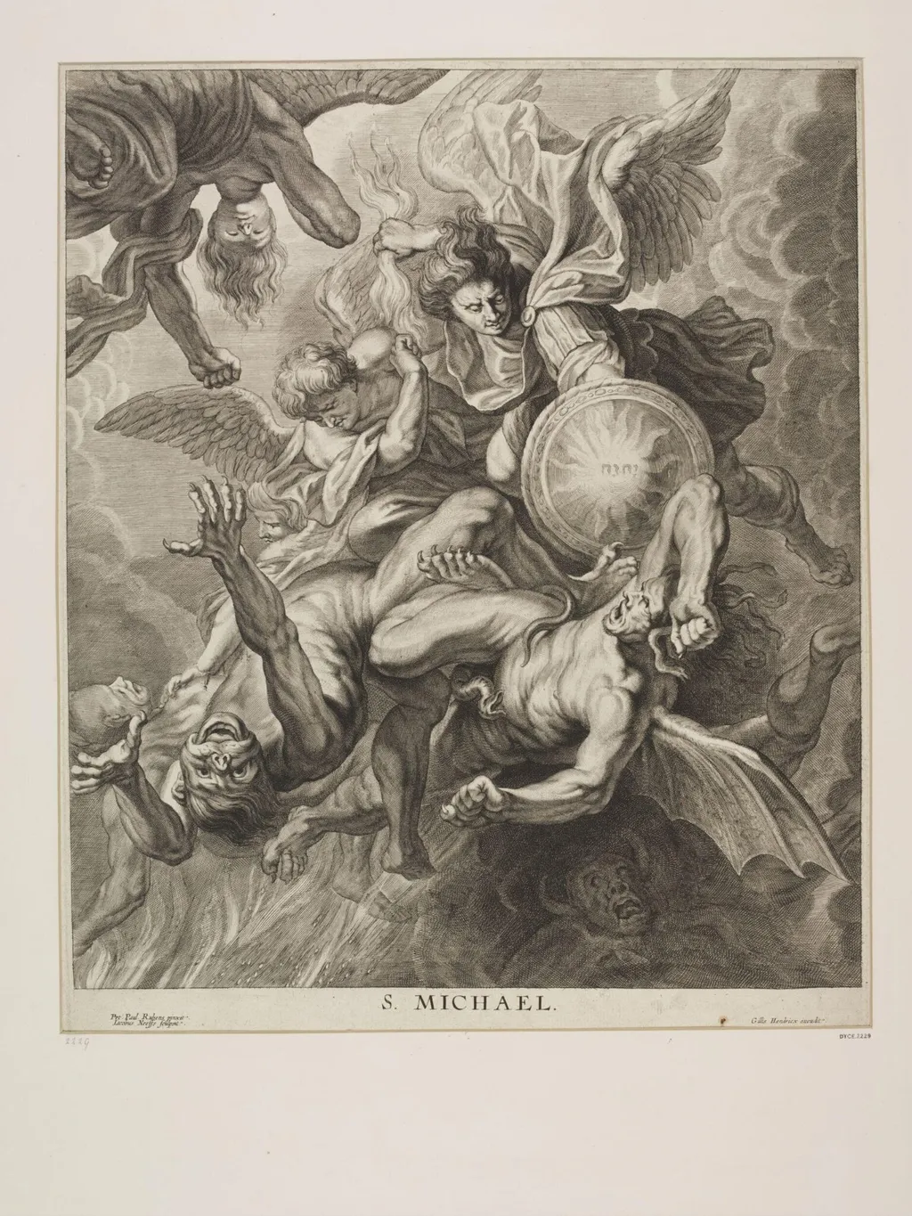 St. Michael overcoming the evil spirits, by Jacobus Neefs, 1650