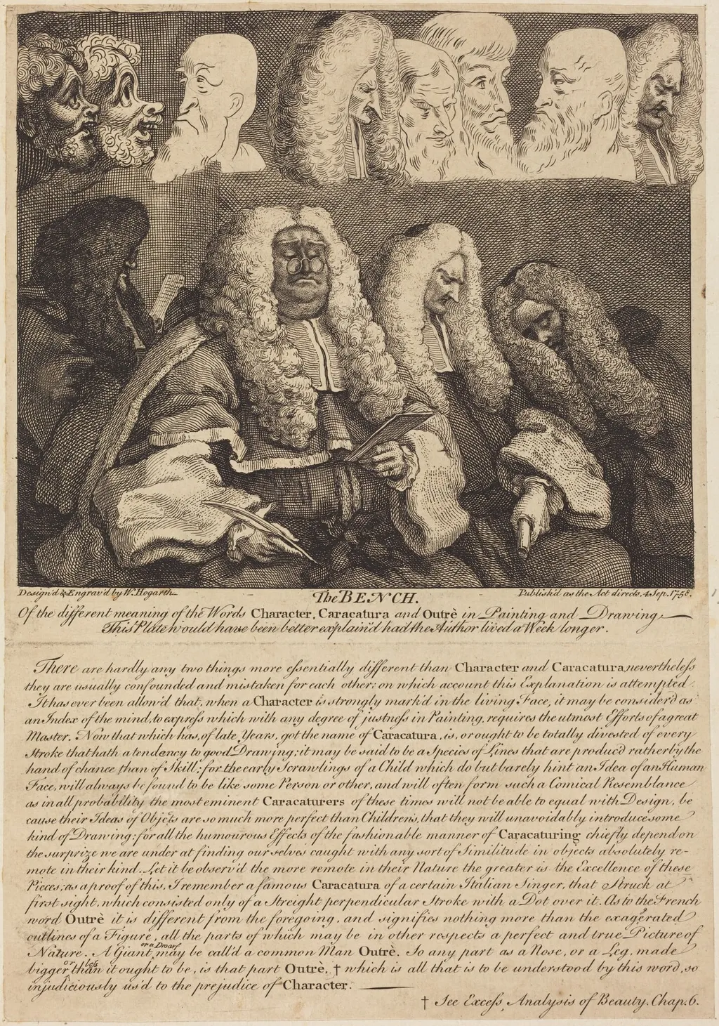 The Bench, by William Hogarth, ink, 1758