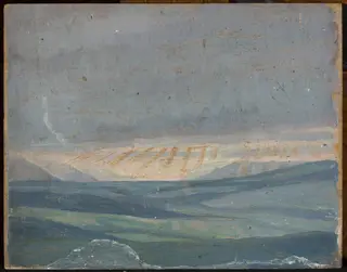 Fields, by Jan Rembowski, oil, 1911
