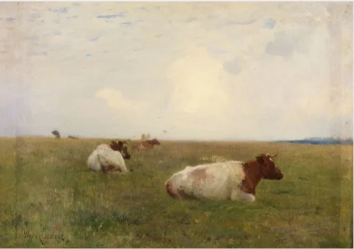 A Landscape with Cattle, detail