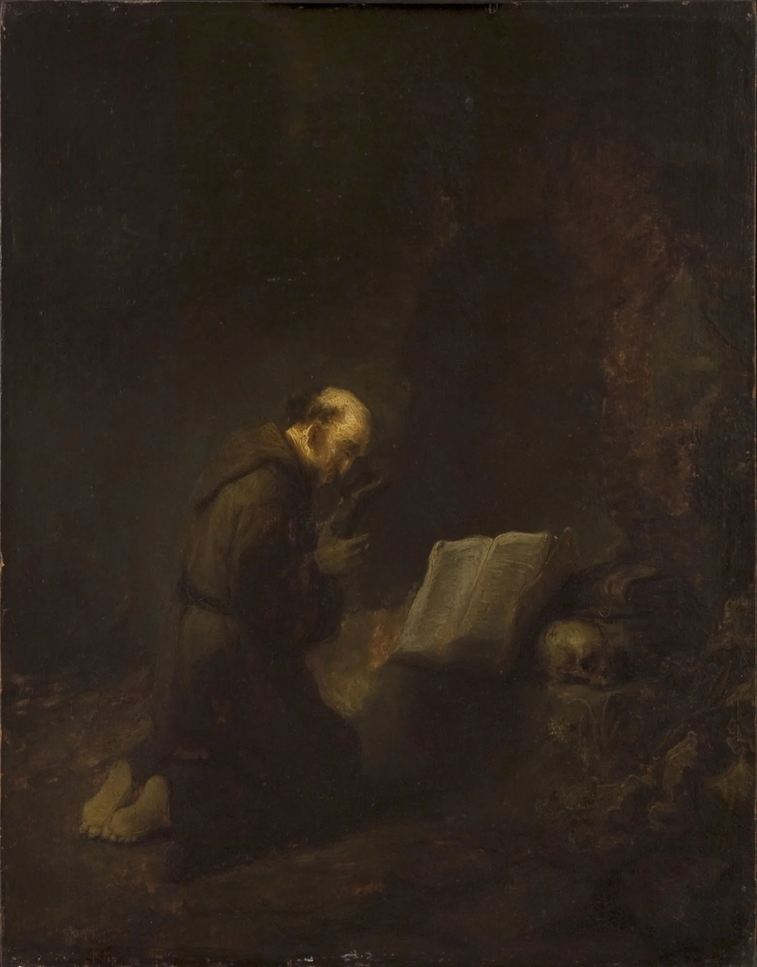 Saint Francis of Assisi Praying, detail