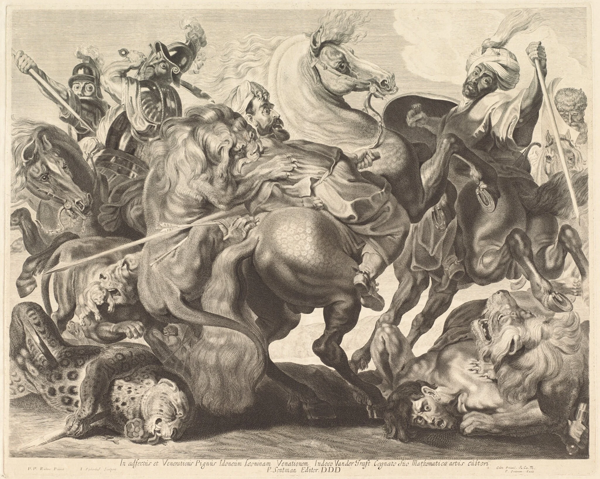 A Lion Hunt, detail