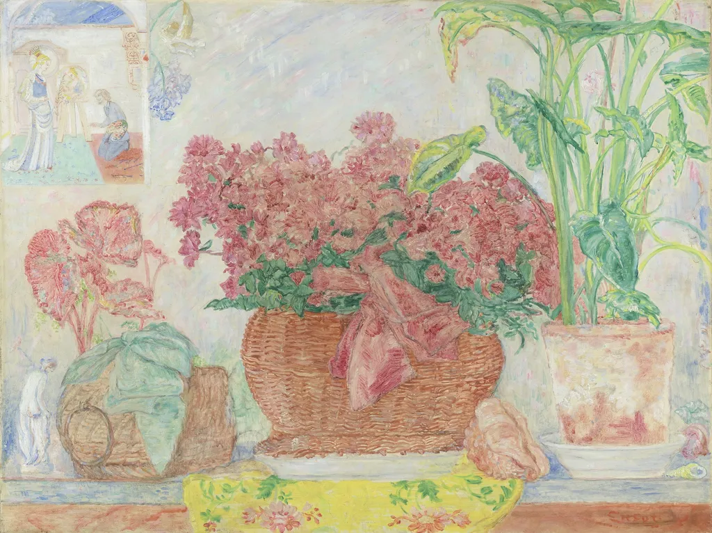 Azaleas, by James Ensor, oil, 1925