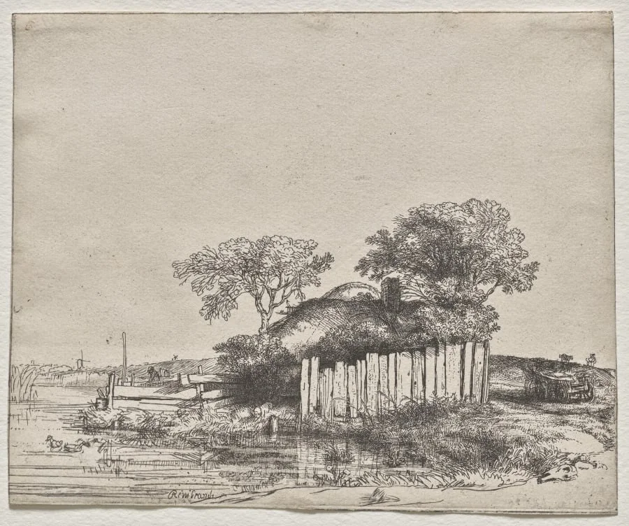 Cottage with a White Paling, detail