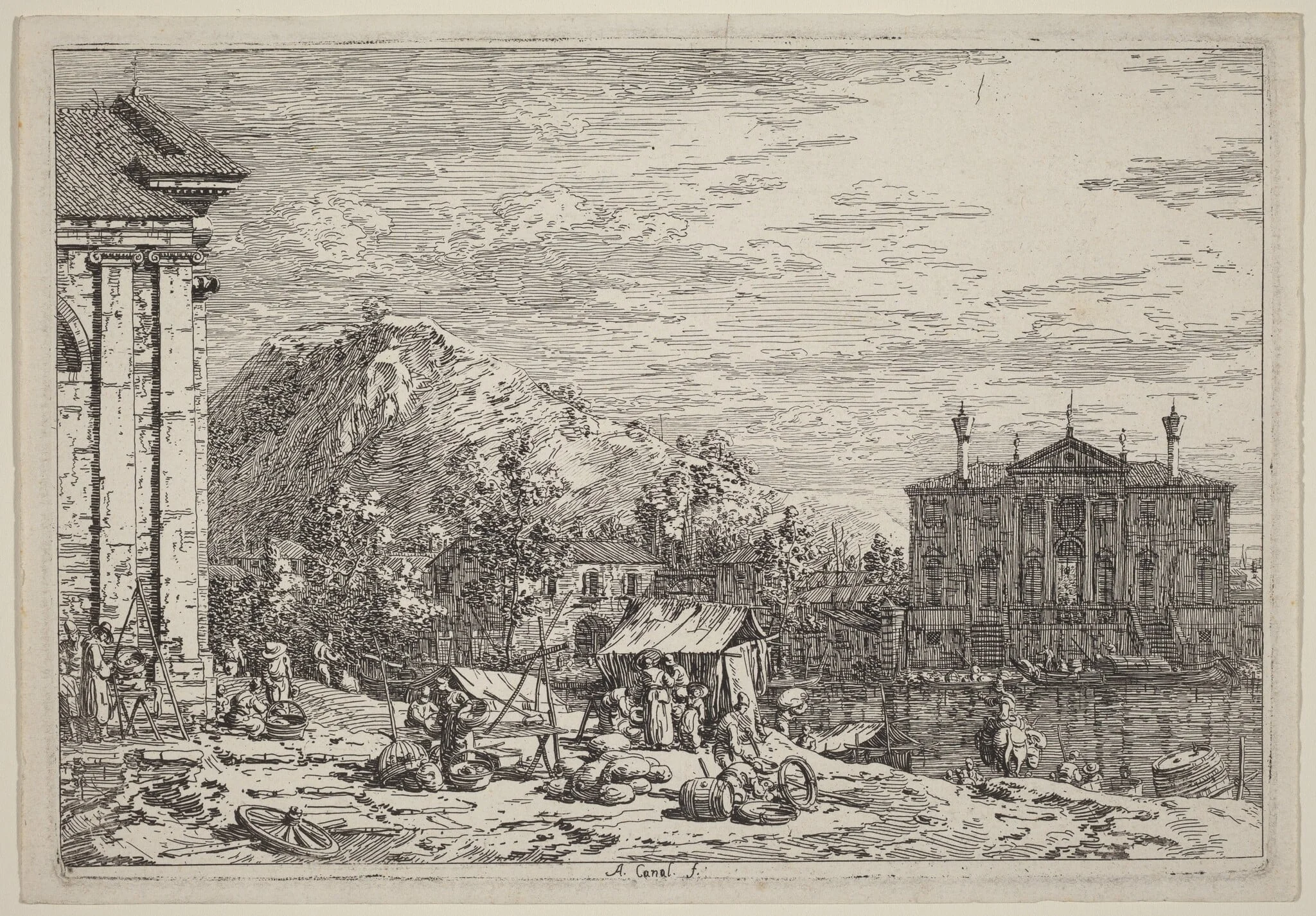 The Market at Dolo, detail