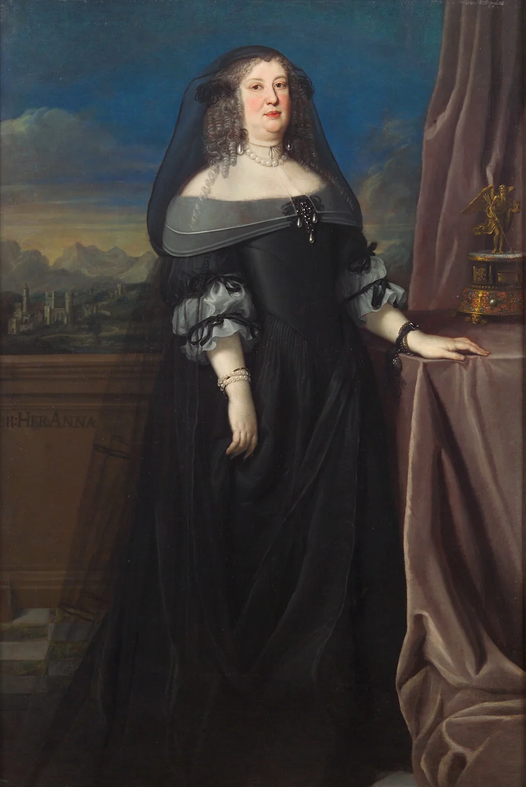 Anna de' Medici (1616-1676), Erzherzogin, Witwe nach Erzherzog Ferdinand Karl (1628-1662), Landesfürst von Tirol, detail