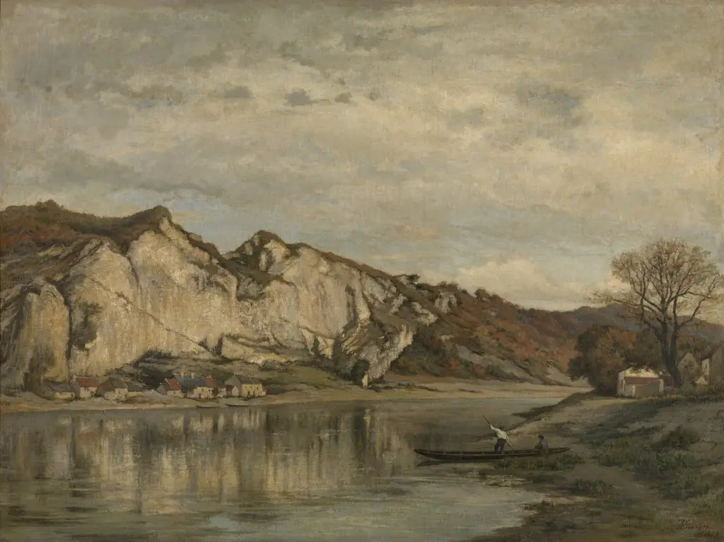 Rocher de Frêne near Profondeville, by Théodore Baron, oil, 1872