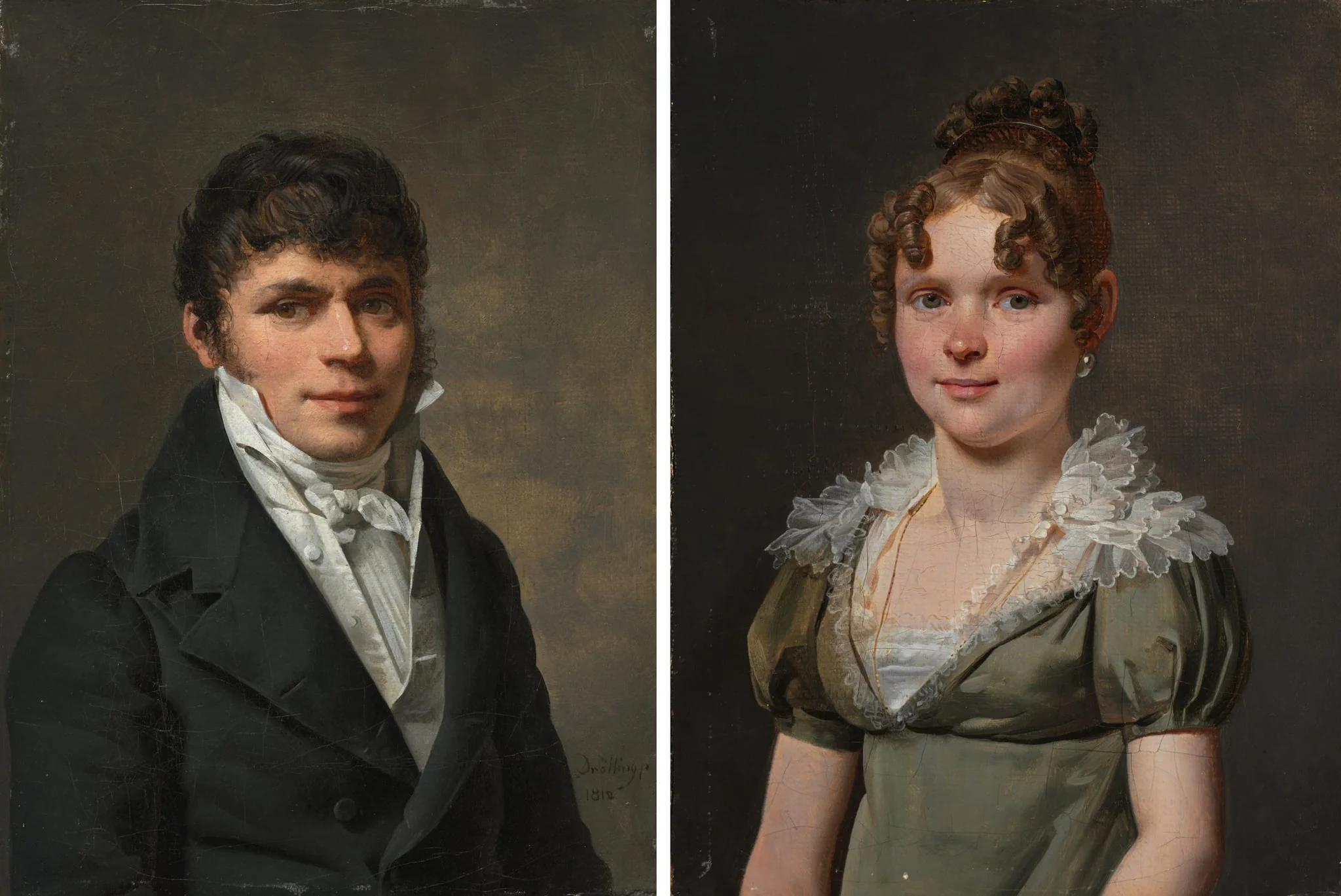 Nicolas Louis Faret and Madame Nicolas Louis Faret, detail