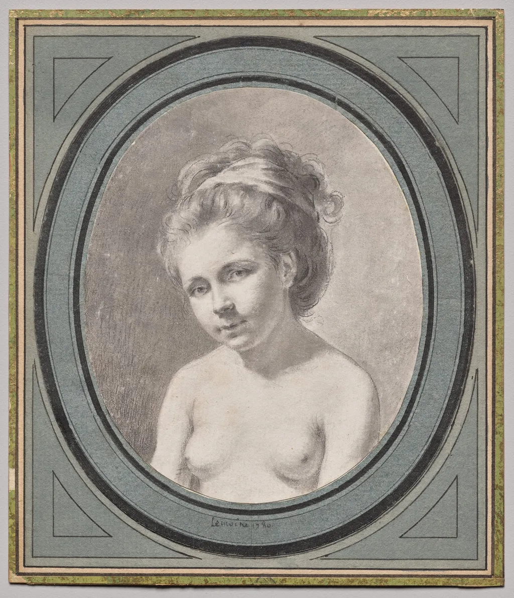 Bust of a Nude Woman, by Jacques Antoine Marie Lemoine, 1780
