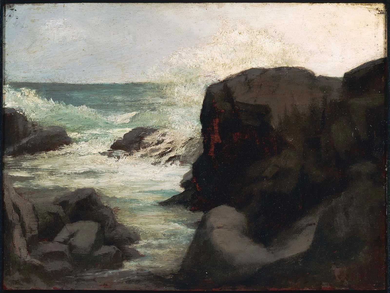 Sea and Rocks near Spouting Horn, detail
