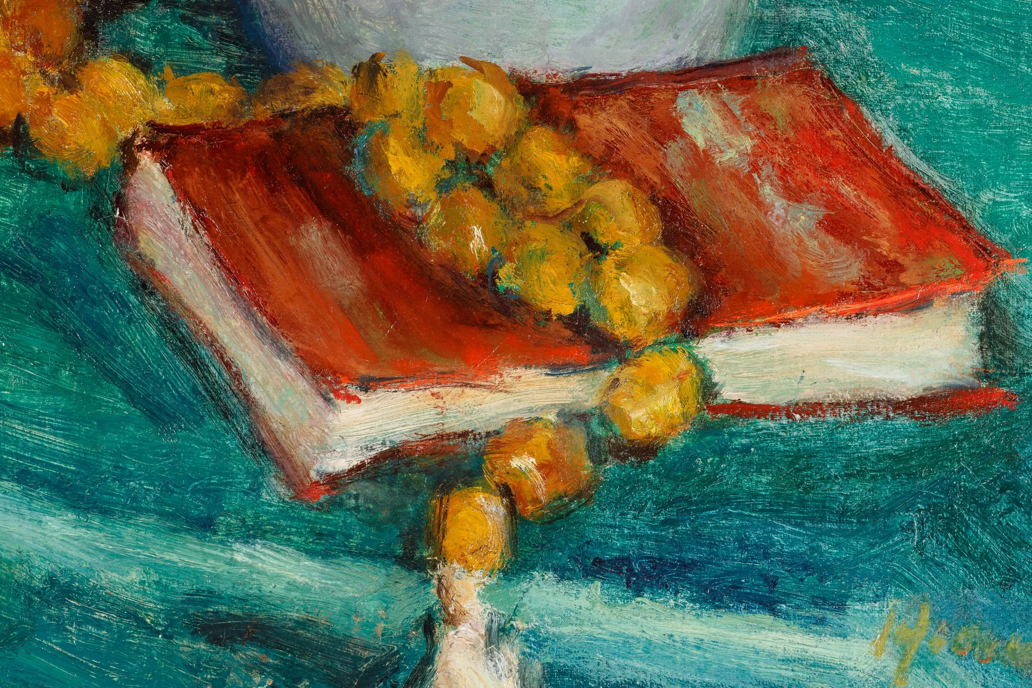 Vas gri cu carte, detail