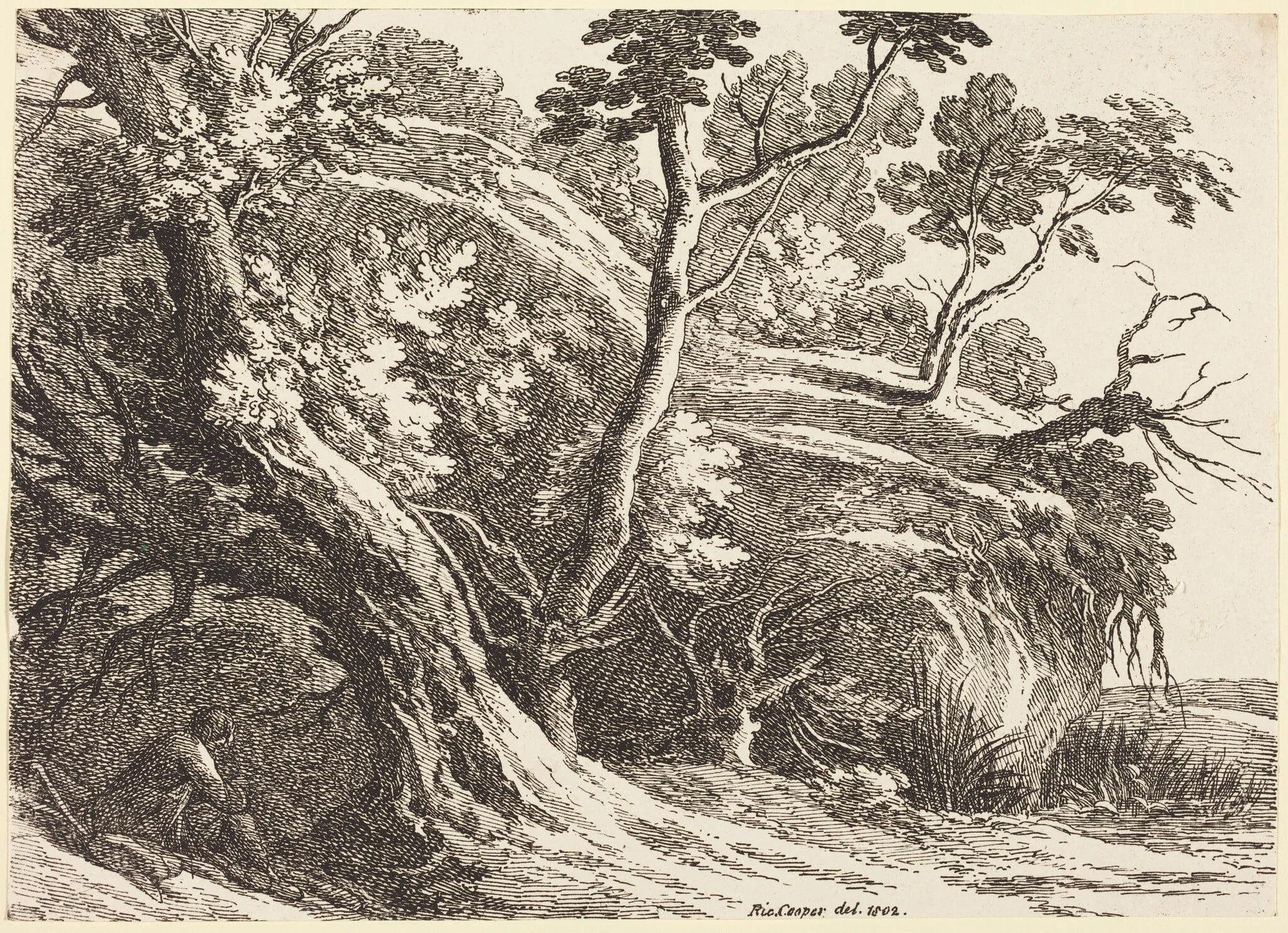 Landscape with Large Trees, detail