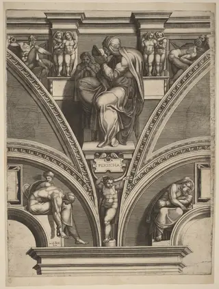 The Persian Sibyl, by Giorgio Ghisi, ink, 1574