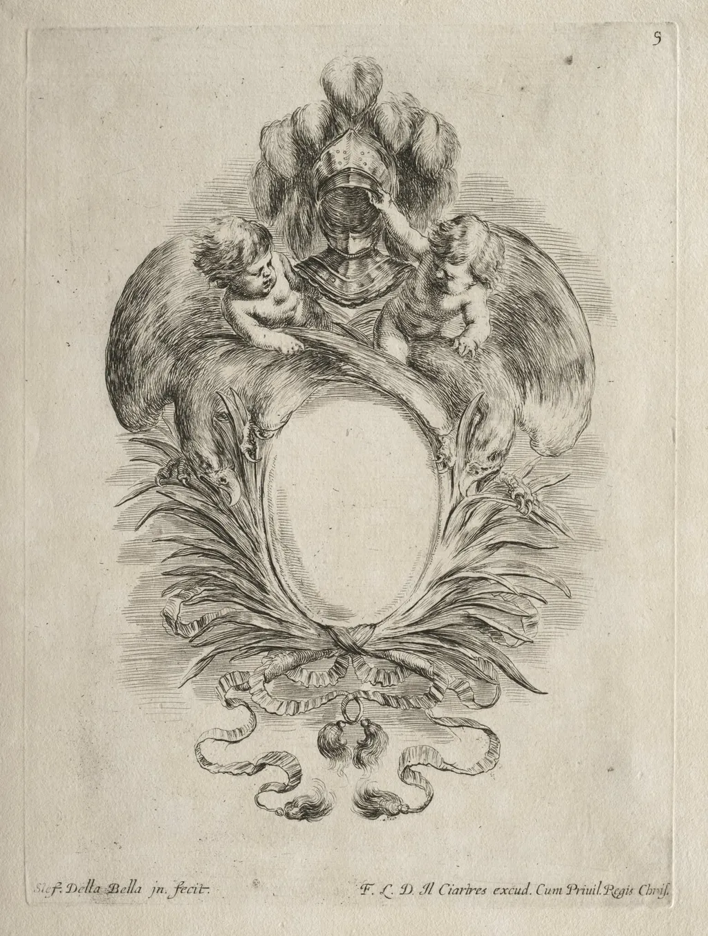 Collection of Various Caprices and New Designs of Cartouches and Ornaments:  No. 5, by Stefano Della Bella, 1646