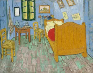 Bedroom in Arles, by Vincent van Gogh, oil, 1889