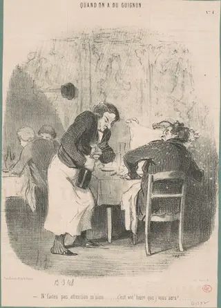 N'faites pas attention m'sieu ..., by Honoré Daumier, ink, 1848